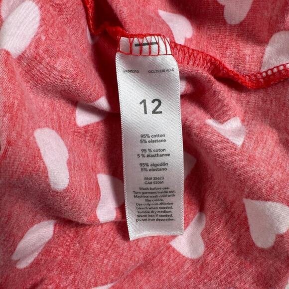 Valentines Day Red Heart Pattern Long Sleeve Girls Size 12 Midi Dress Tie Waist - Picture 7 of 11